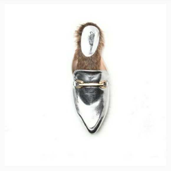 Shoes - NEW Faux Fur Flat Mules